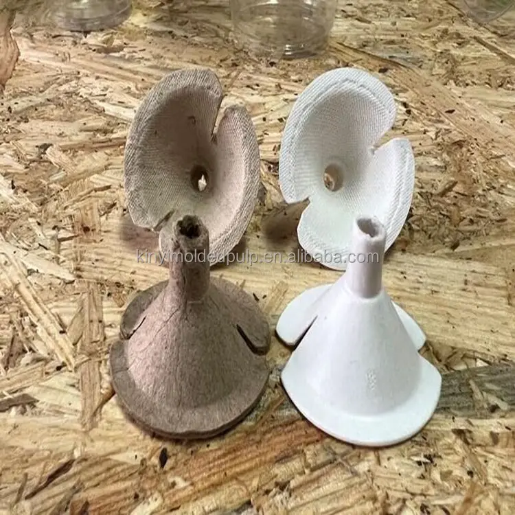 Custom Bio Ecofriendly Size Biodegradable Sugarcane Bagasse Pulp Molded Festival Celebrations Balloon Holder Clip