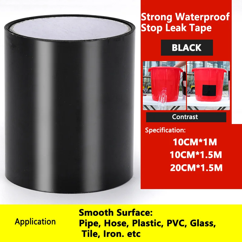 Прочная водонепроницаемая герметизирующая лента для ремонта утечек, изоляционная лента, прорезиненная лента для герметизации