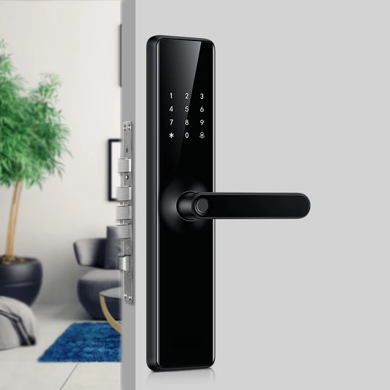 Cerradura Inteligente Exterior Door Handle Smart WIFI Tuya APP Digital Rfid Card Key Digit Fingerprint Door Lock