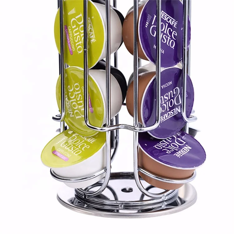 Metal Coffee Pod Holder Plating Rack Stand Storage Shelves For Dolce Gusto Capsule