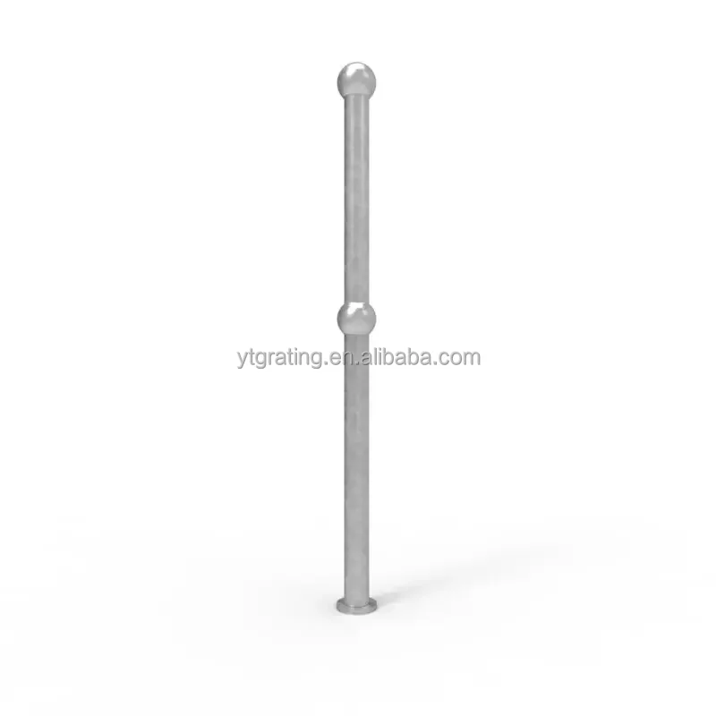 Factory Direct Sales Galvanized Steel Ball Stanchion Ball Joint Post Handrails Pipe Railing High Metal Building Materials