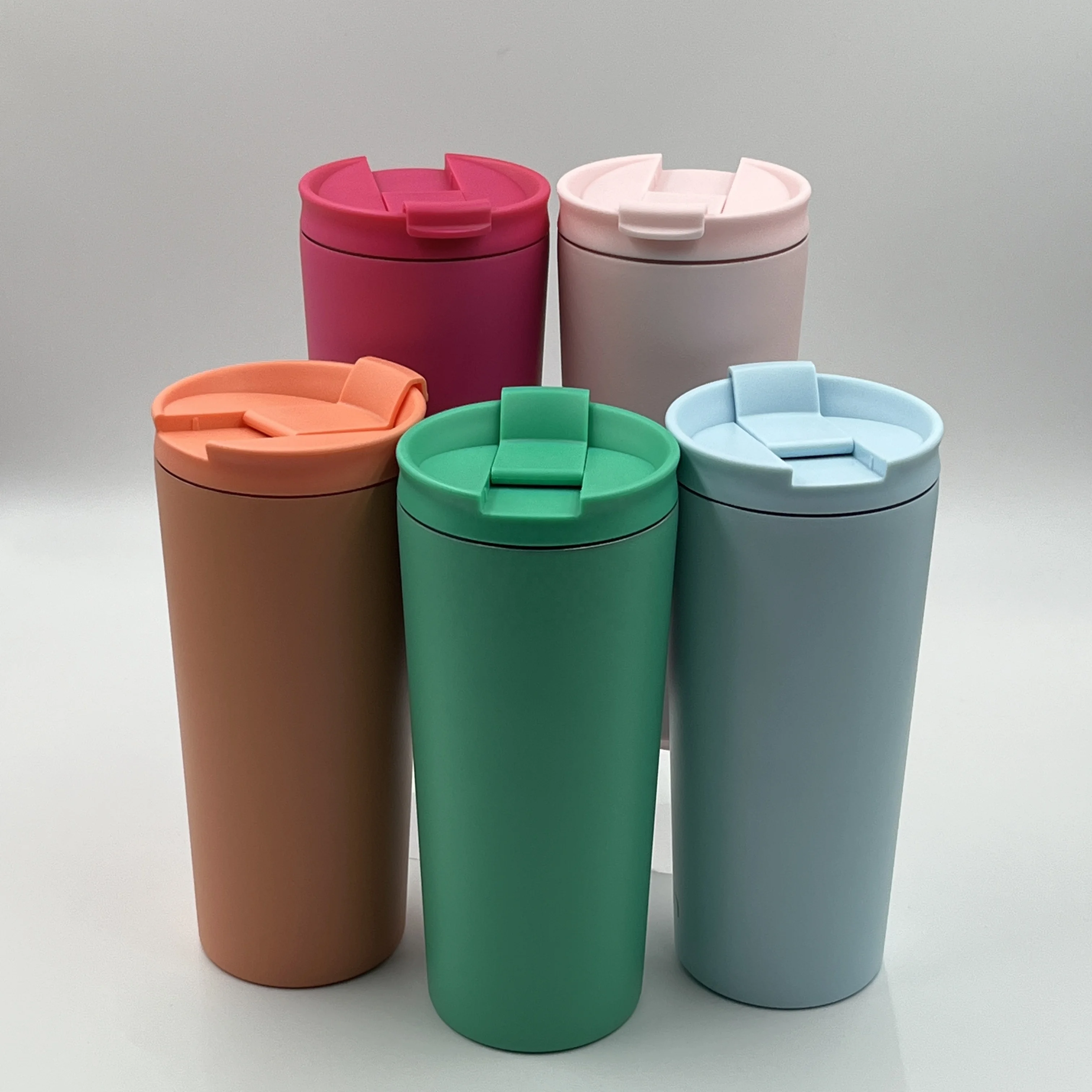 Laser engrave custom tumbler low moq double wall stainless steel vacuum insulation coffee mugs with straw lids