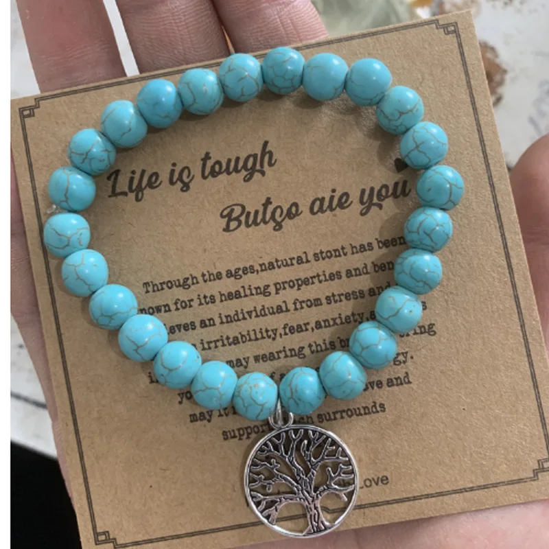 2024 Zebra Stone Bead Bracelet Trendy Style Beaded Bracelet Holiday Gift for Party Men Women & Children Wholesale Hot Items