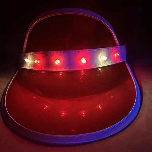 Custom Logo Embroidered printed Cotton plastic uv sun visor hat women Men Hat Led empty top Baseball Light Cap