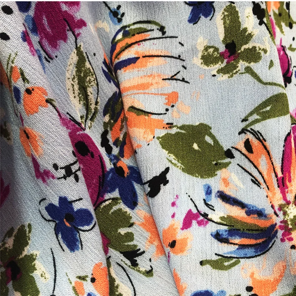 The fabric viscose print fabric  on visco fabric with high quality