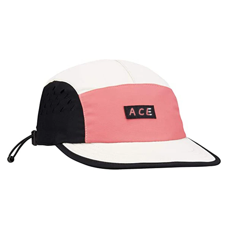 Outdoor 5-panel cap UPF sun protection cycling 5 panel hat running hiking toggle closure adjustable cap