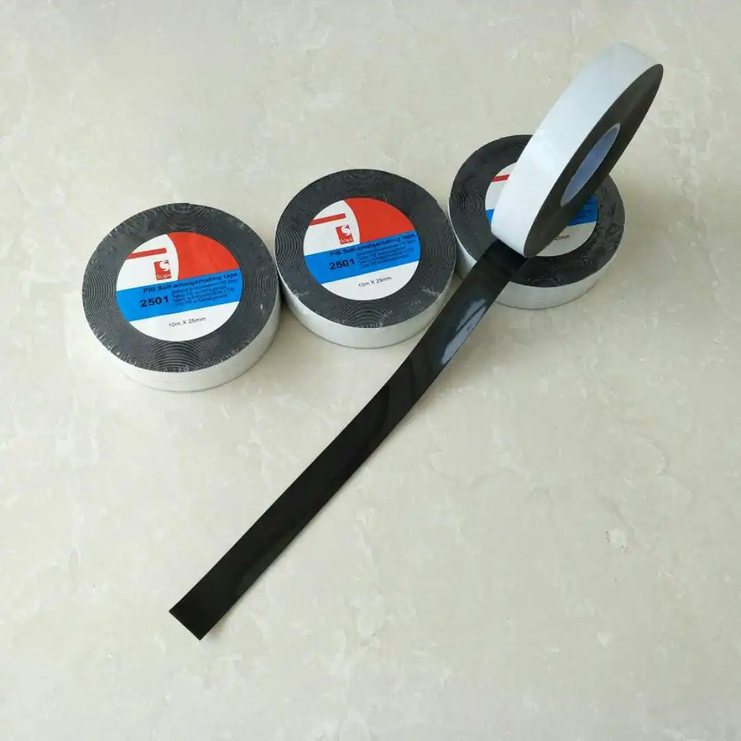 PIB/EPR 3m high voltage self adhesive double sided  customer request black 10kv rubber butyl tape