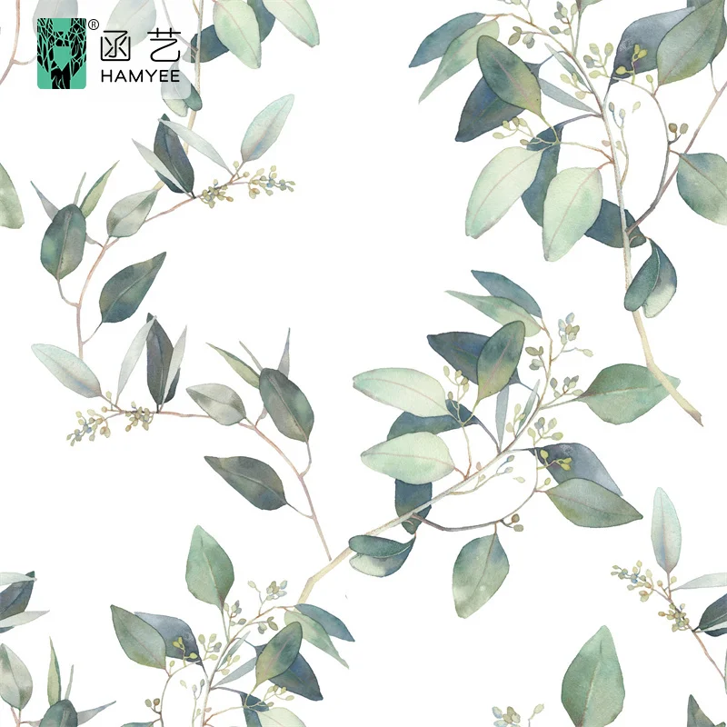 2024 New 0.45*10m pvc removable floral tropical peel and stick wallpaper for bedroom