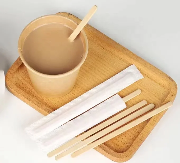 Заводские палочки для кофе из березы деревянные горячего какао чая мед горячие и холодные напитки