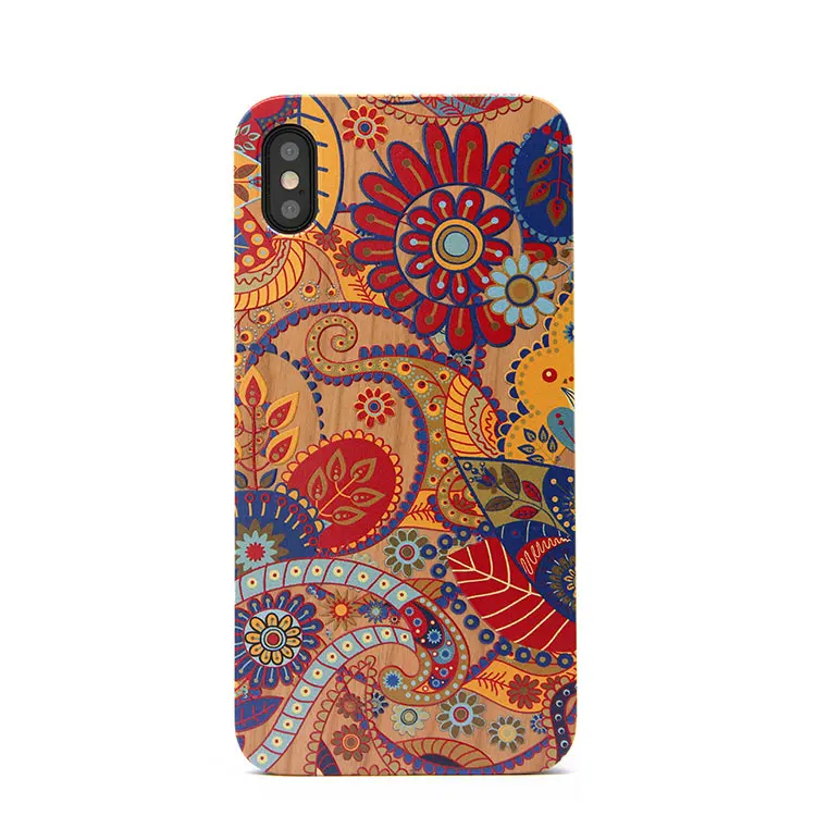 экологичный тонкий УФ-Принт настоящий чистый деревянный Жесткий чехол для телефона для iPhone 12 11 X XR XS MAX