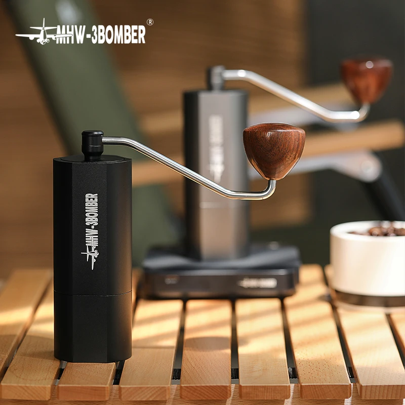 MHW-3BOMBER Adder V3 Coffee Grinder Manual 20g Best Selling Al-Alloy Vertical Pattern Body Handle Dripping Coffee Tools G5840B