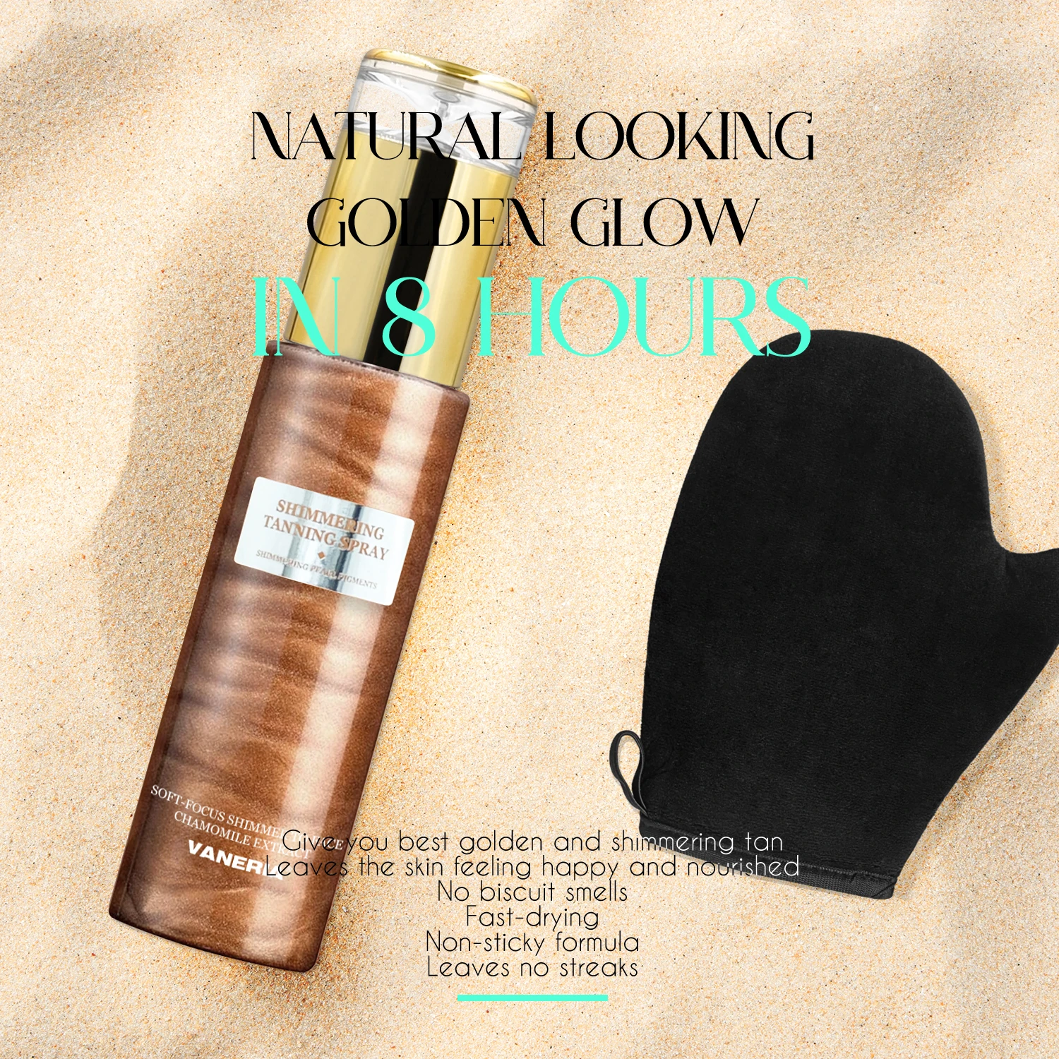 Wholesale Body Shimmer Spray  2 Color Bronzer Golden Glitter Spray Shimmer Body Glow Tan Oil Liquid Highlighter Tanning Spray