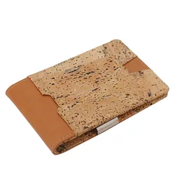 Amazon Best Sellers Cork Card Holder Popular New  Bifold  rfid Wallet Minimalist Mini Cork Card Holder RFID