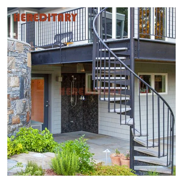 2022 wood step indoor easy installation arc spiral staircase design