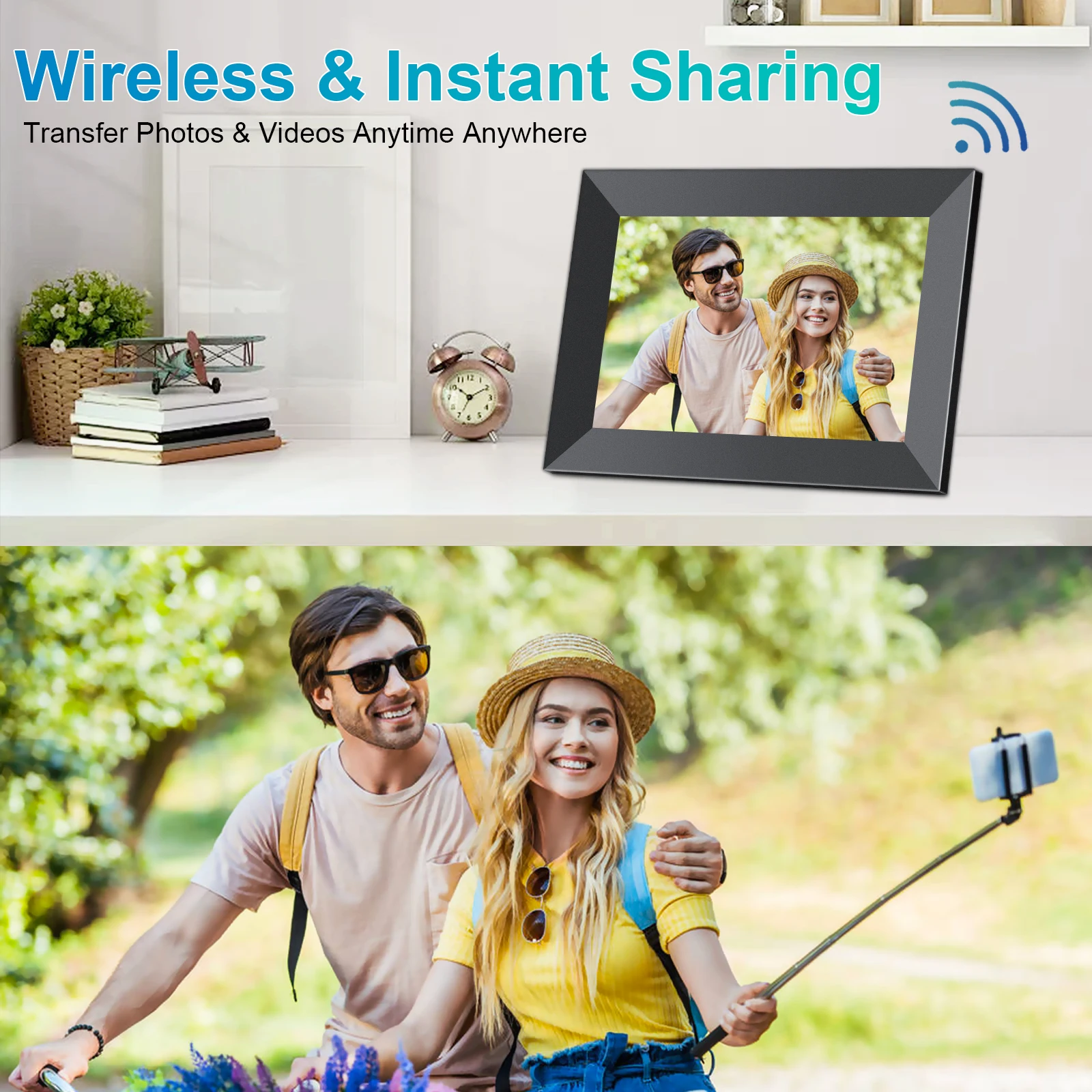 Frameo 10 inch WiFi Digital Photo Frame 1280*800 IPS Touch Screen Digiatl Picture Frame