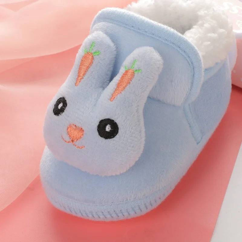 New winter baby 0-1 year old plus velvet thick cotton toddler shoes baby indoor and outdoor soft sole boots