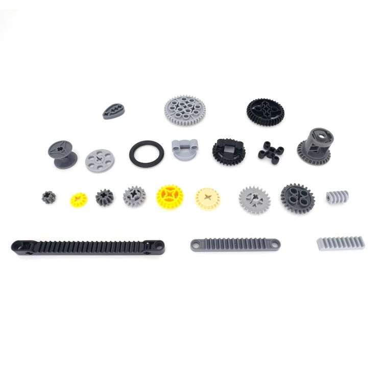 2022 Good Quality 12 Tooth Double Bevel Construction Building Block Education Gear Block Diy Assembly Toys