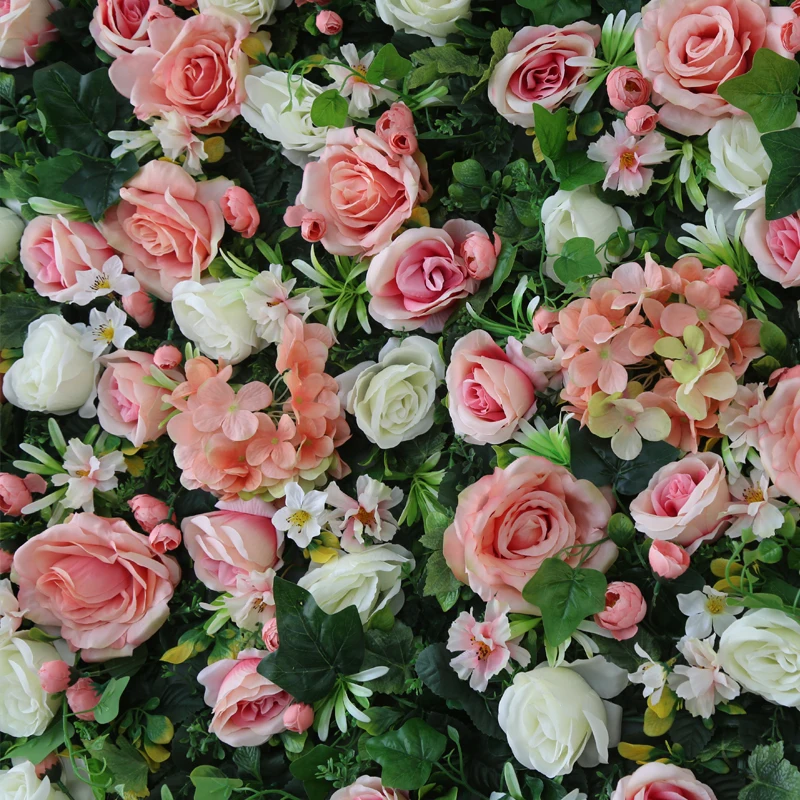 new style more leaf wall decor flowers wall red roses wedding party decoration flower wall