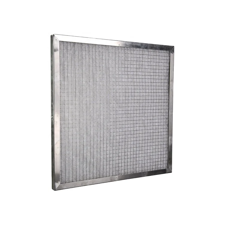 Long life service washable Aluminum Mesh Pleated Panel oil mist air filter