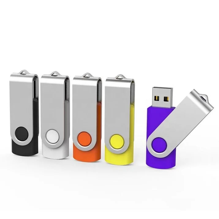  Usb sricks оптовая продажа Прямая поставка рекламный Пользовательский логотип 2 0 брелок пластиковая Поворотная флешка usb