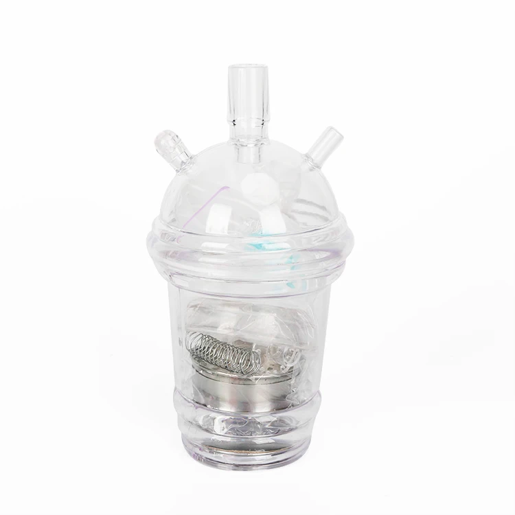 wholesale custom e hookah small LED chicha portable sheesha car shsiha mini hookah cup with led light