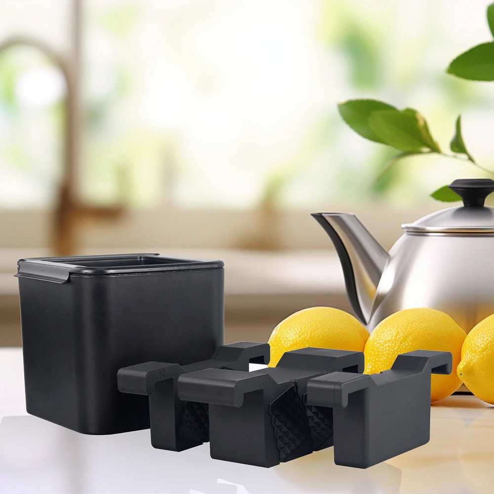 4 Cavity BPA Free Large Rhombus Slow Melting Crystal Clear Ice Cube Maker Big Silicone Square Ice Cube Mold for Whiskey Cocktail