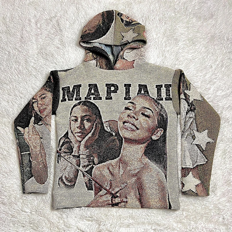 YSJY Custom Manufacturer Tapestry Clothing Woven Tapestry Hoodie