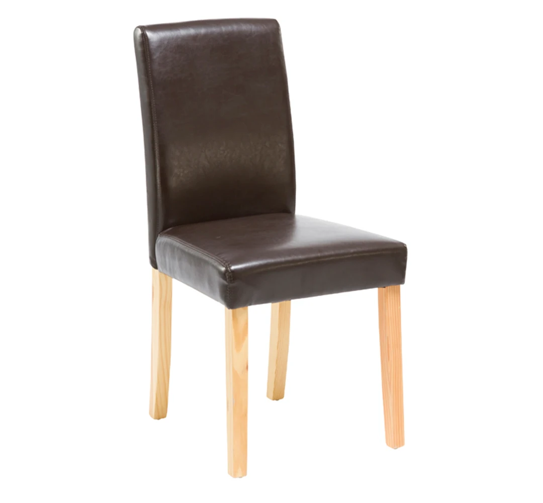 Nordic light luxury special wood pu leather vintage  chair restaurant furniture