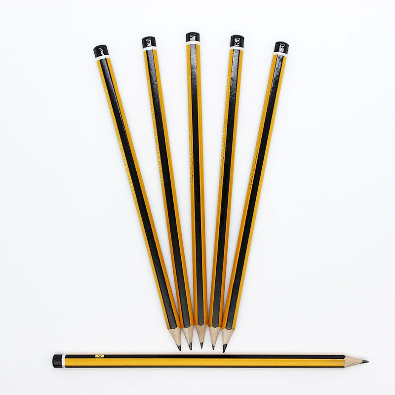 Wholesale school stationery general writing pencil wooden graphite pencils customize logo lead pencil for student