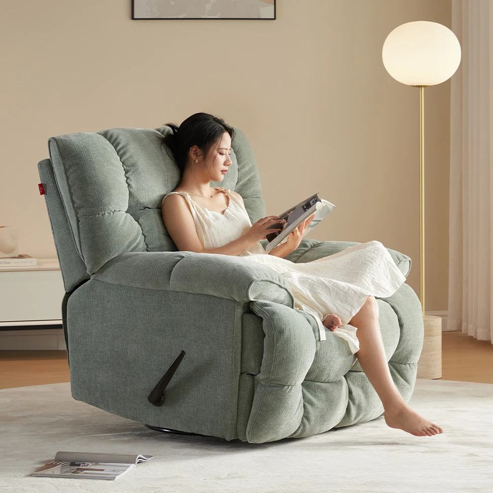 Sans Factory Customized Fabric Swivel Chair Recliner Relaxing Individual Armchair