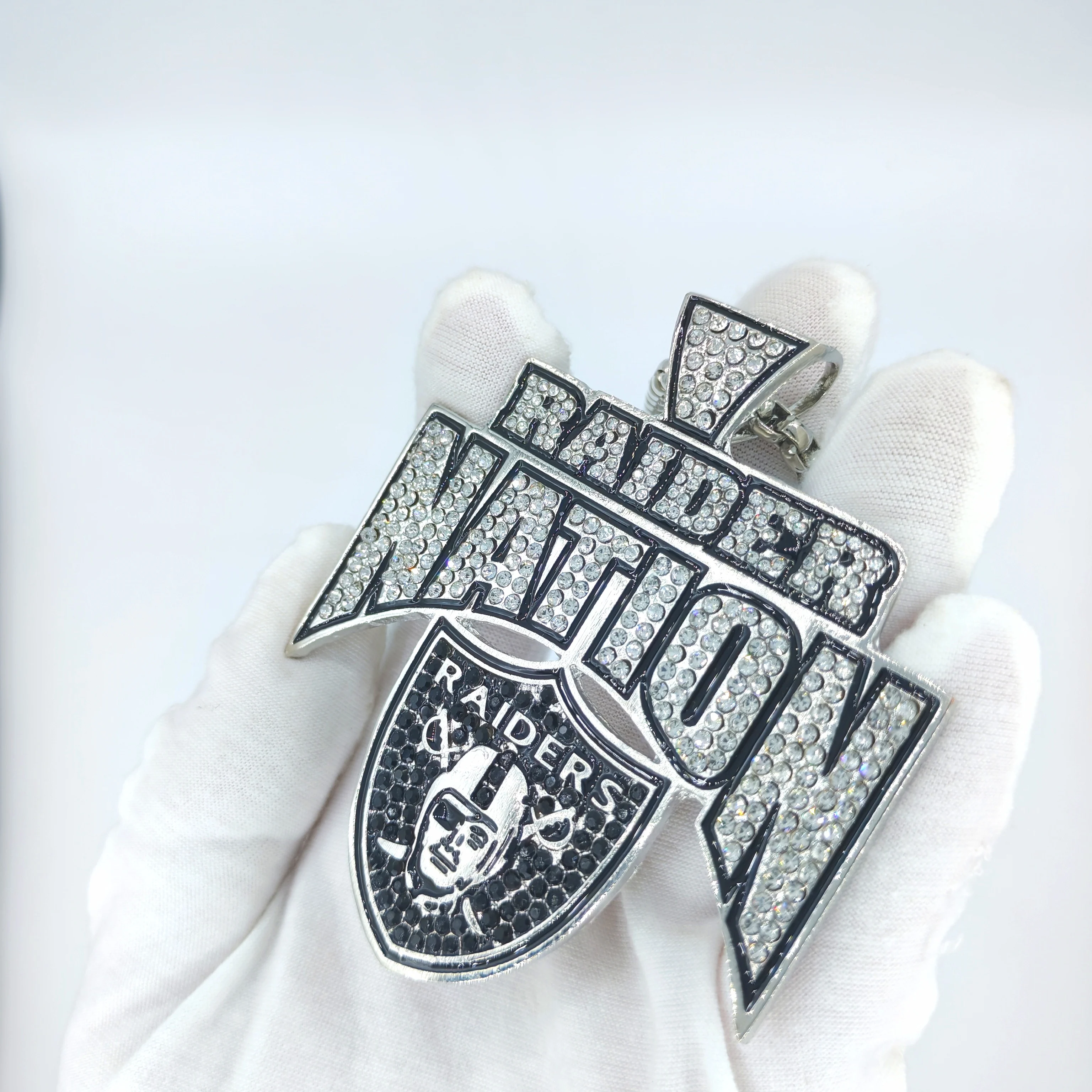 Ожерелье из сплава Auckland со стразами серебряное ожерелье 925 Las Vegas Raiders кулон для мужчин и женщин изысканные украшения