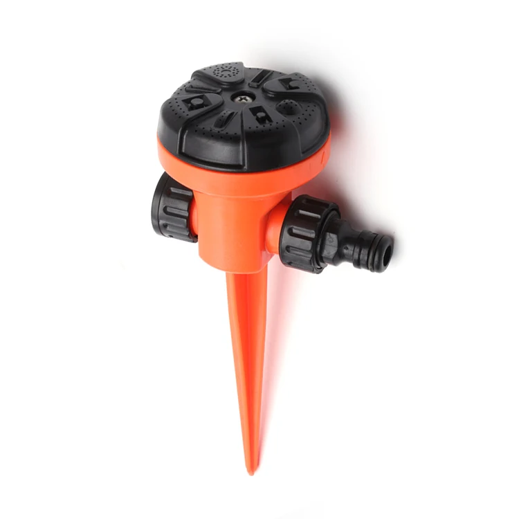 Garden Plastic Watering Irrigation Lawn Sprinkler Equipment With Spike