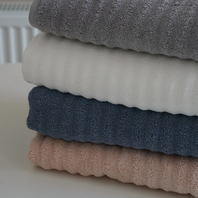 wholesale quick dry long-staple cotton white stripe absorbent solid cotton face towel bathroom hand bath towels