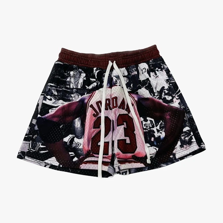 Custom Logo Color Double Layer Designer Lining Summer Sublimation All Over Print Custom Blank Short Men Mesh Shorts