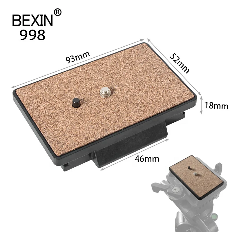 BEXIN sells camera photography accessories installation tripod head Yunteng VCT-998 camera ball head quick release plate