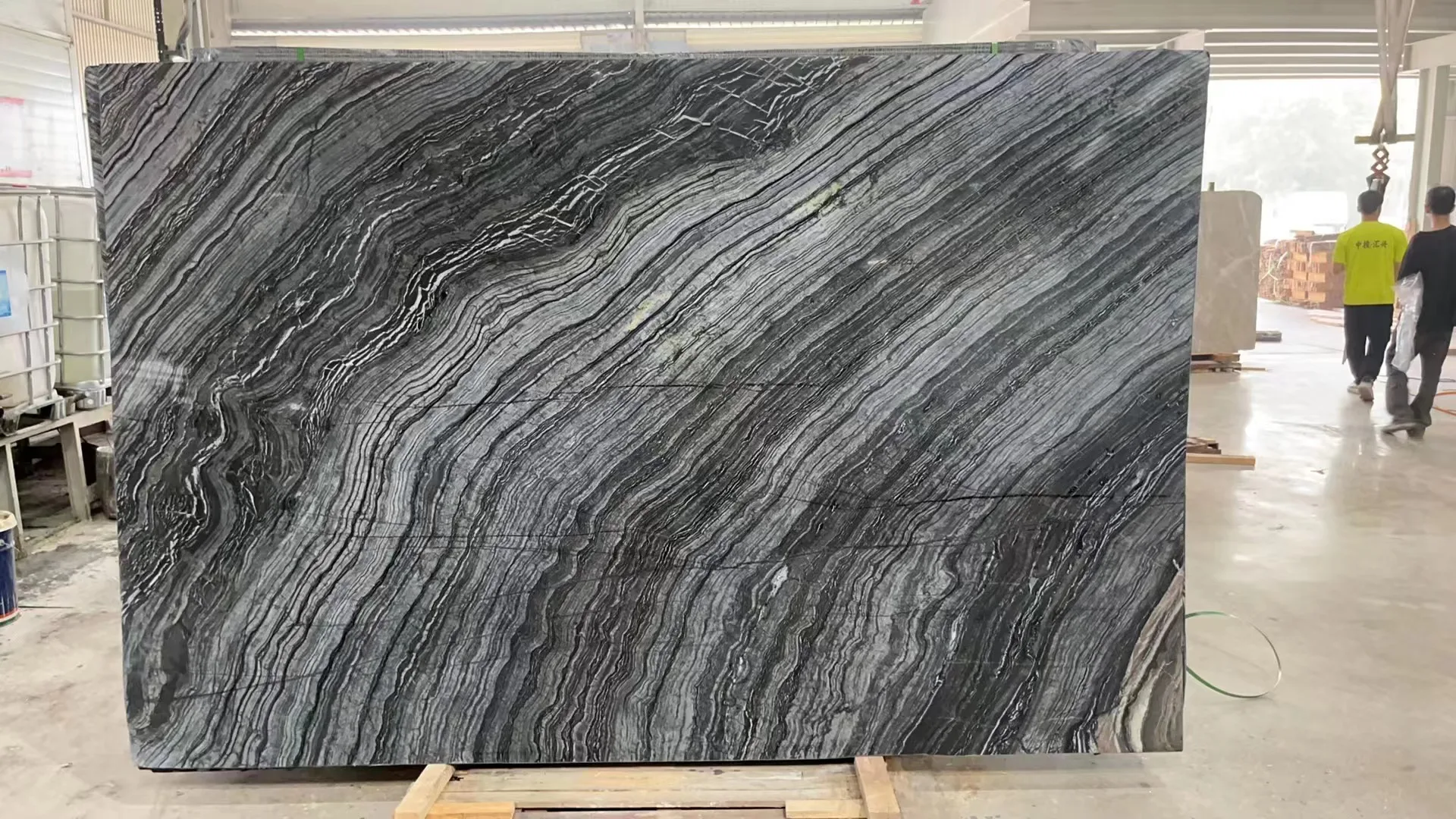 China Antique Wood Marble for Wall Tiles Black Wooden Forest Marble