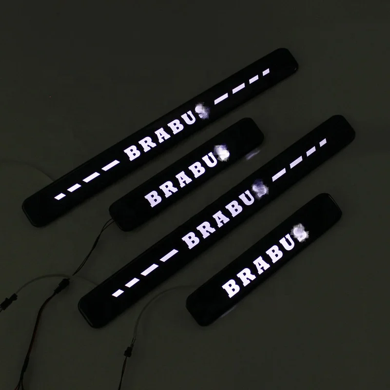 High quality black stainless steel Auto LED Door Sill scuff plates for Benz G Class W463A W464 2019-2022