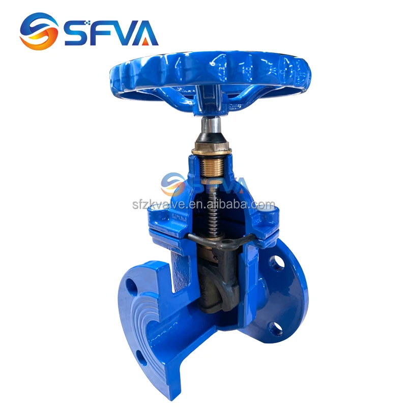 DIN3352 DIN F4 DN50 PN16 GGG50 Cut sample body gate valve