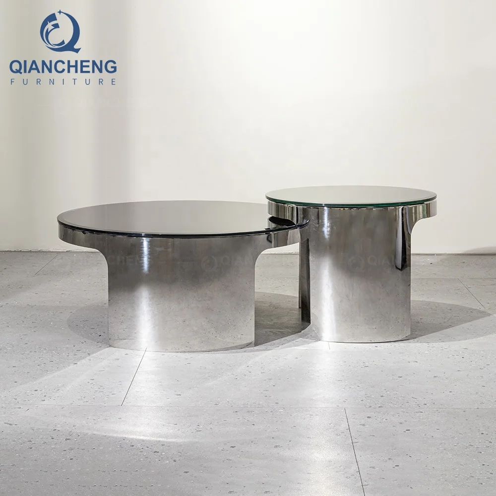 Роскошная мебель для гостиной, круглый журнальный столик с мраморной поверхностью