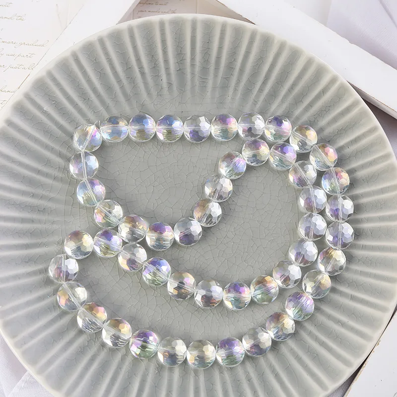 14mm Clear Faceted Crystal Beads Flat Loose Cabochon Facet Crystal Glass Beads Jewelry Making Crystal Crafts Czech Glass Beads