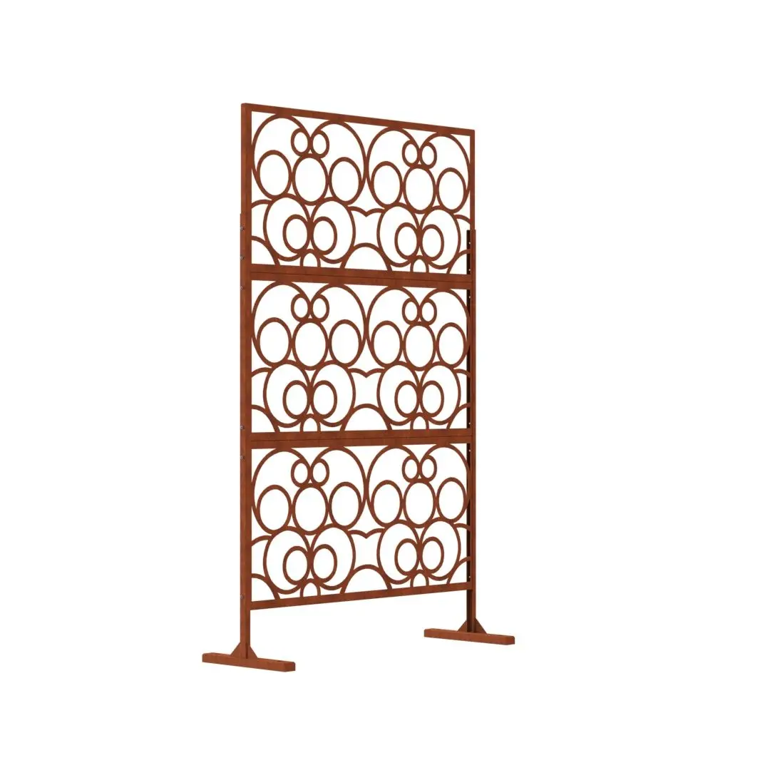Customization Decorative Outdoor Garden Privacy Art Metal Screens Panels Wall Art Screen For Sale