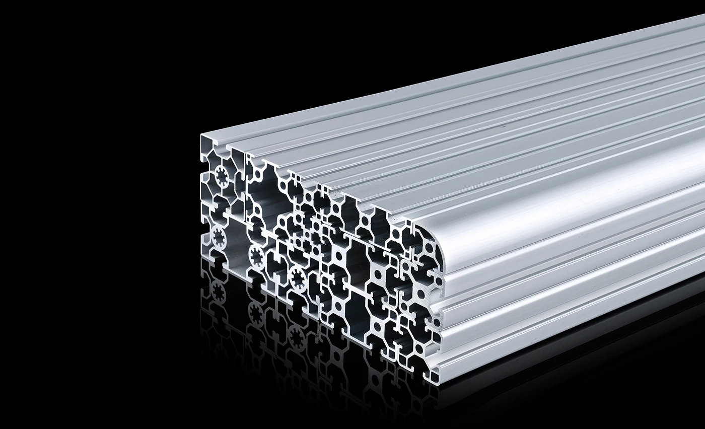 industrial assembly line 8-4080 sliver anodized extrusion profile