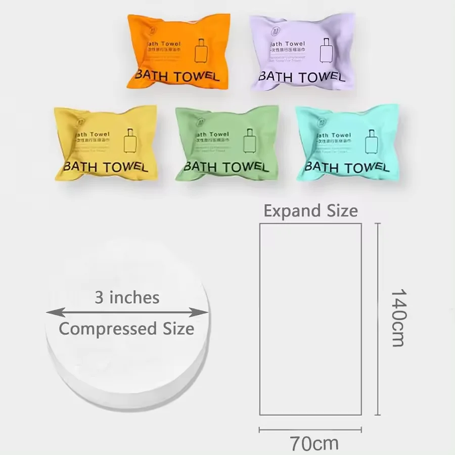 Wholesale Cotton Strong Absorbent Portable Disposable Bath Towel Hotel Compressed Washcloths