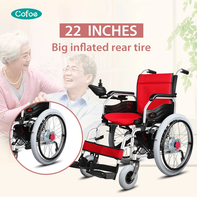 Lightweight Folding Electric High Back Disabled Scooter Flexible Power Wheelchair