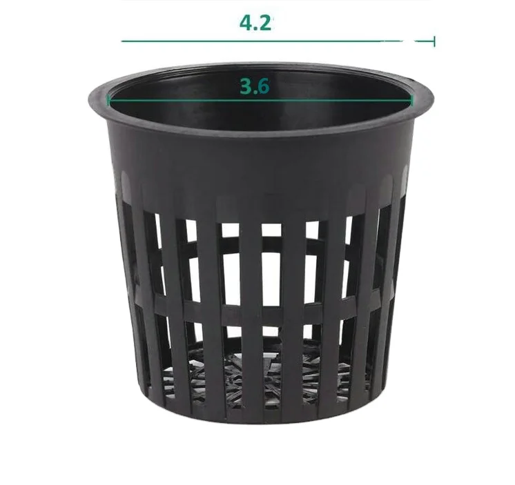 Пластиковые сетчатые горшки для гидропонных систем, горшки для теплиц, 4 дюйма