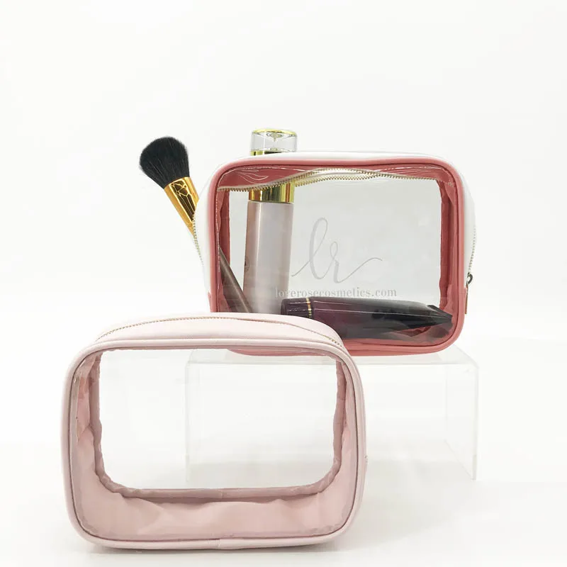 Women Girls Fashion Waterproof TPU  Travel Makeup Cosmetic Bags