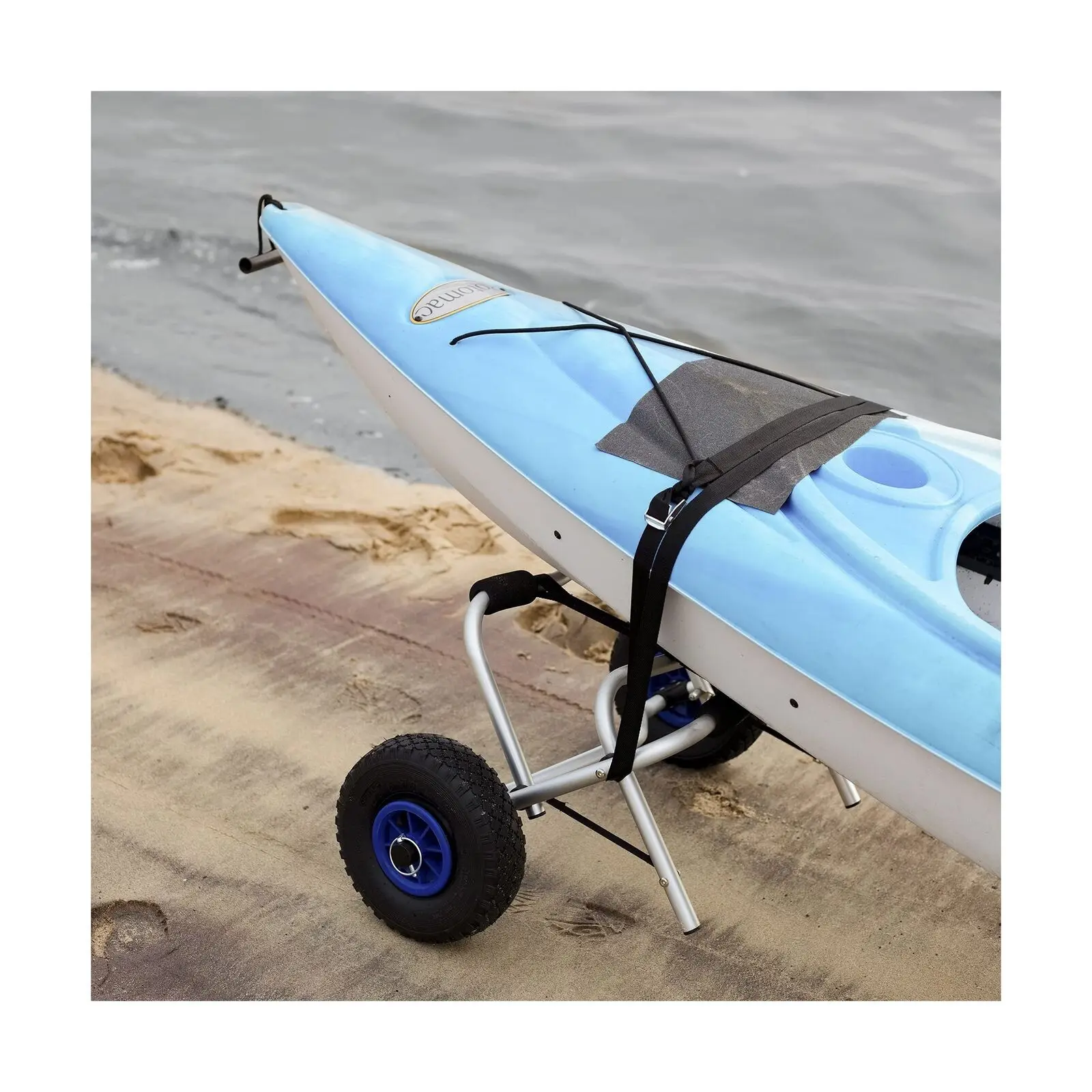 New Aluminum Kayak  Boat Dolly Cart Trailer Carrier Trolley Wheels  Foldable for Carrying Kayaks