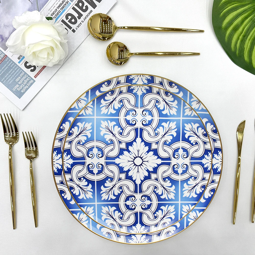 Shanxi Porcelain Plate Ceramic Dinnerware Set Wedding Wholesale Dinner Set Luxury Modern Plates for Restaurant