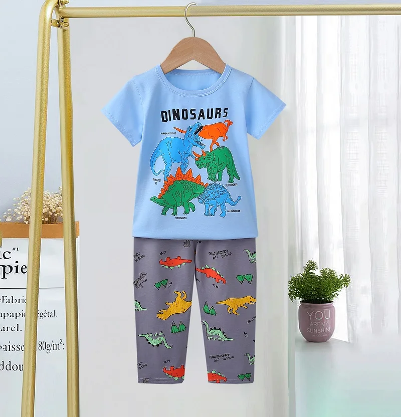 Factory directly sale Kids cotton clothing set sleep wear girls clothes Autumn pajamas