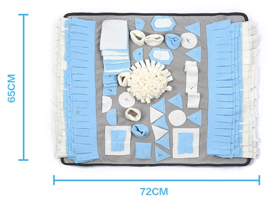 Polar Fleece Pet Dog Snuffle Mat Nose work Blanket Dog Training Mat for Stress Release and Slow Feeding Mat